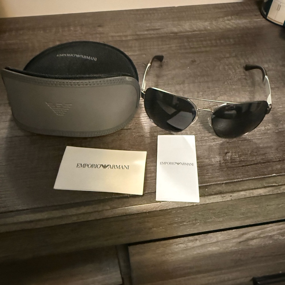 Emporio Armani Gunmetal Sunglasses